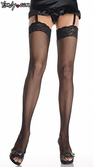 Sexy See-Thru Fishnet Thigh Hi