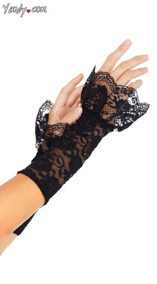 Stretch Lace Arm Warmers, Lace Gloves, Lace Gauntlets, Rave Accessory