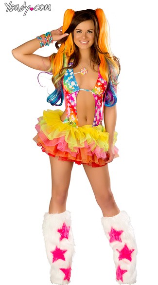 Rainbow Raver Romper, Cosmo Print Romper, Suspender Tutu, Tu Tu with Suspenders, Suspender Skirt, Faux Fur Star Legwarmers, Star Print Legwarmers, Star Print Leg Warmers