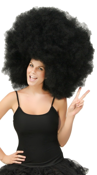 Black Super Size High Afro, High Afro