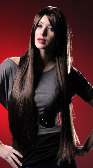 Dark Brown Extra Long Wig