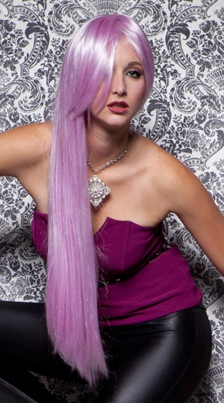 Light Purple Extra Long Straight Wig, Blush Fate Lilac Wig, Light Purple Long Wig