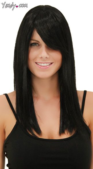 Onyx Straight Wig, Blush Fortune Onyx Wig, Black Wig