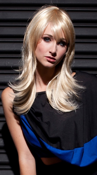 Soft Blonde Layered Wig, Blush Hannah Banana Split Wig, Blonde Wig