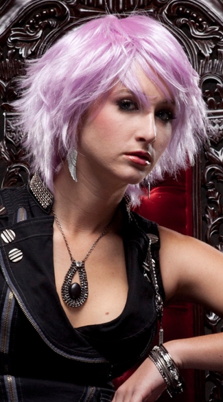 Light Purple Choppy Layers Wig