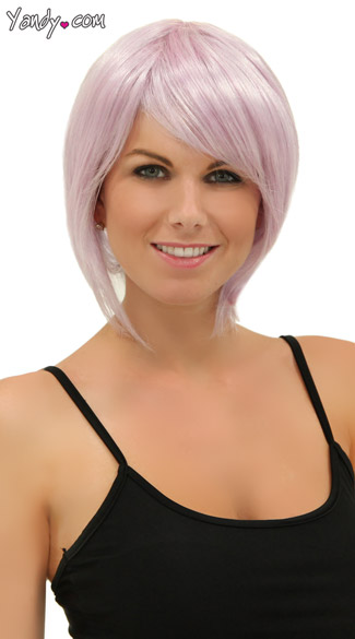 Light Purple Short Bob Wig, Blush Mystic Lilac Wig, Light Purple Short Wig