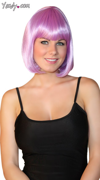 Deluxe Bobbed Violet Wig