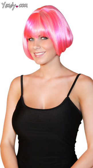 Bubble Gum Mini Bob Wig, Pink Wig, Short Length Wig, Short Wig, Bubblegum Wig