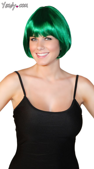 Emerald Mini Bob Wig, Dark Green Wig, Short Length Wig, Short Wig, Emerald Wig