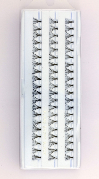 Short Black Flared Eyelashes, Eyelash Clusters, Individual Eyelashes