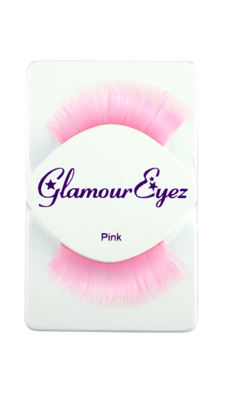 Glamorously Pink Eyelashes, False Pink Eyelashes, Fake Pink Eyelashes