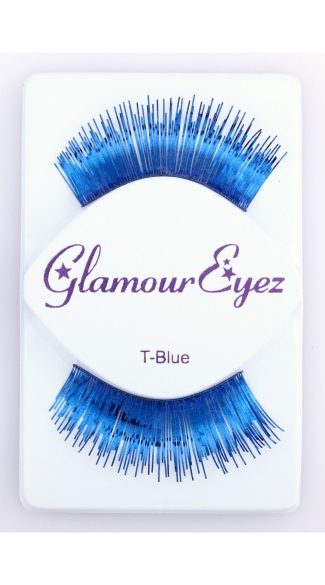 Metallic Blue Eyelashes, Colored Eyelashes, Metallic Eyelashes