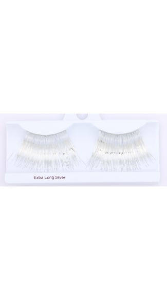 Extra Long Silver Eyelashes, Metallic Eyelashes, Colored Eyelashes