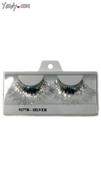 Long Metallic Silver Eyelashes, Xtreme Lashes, Colorful Eyelashes