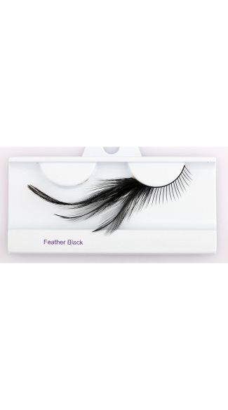 Black Feather Eyelash, Feather Eyelashes, Costume Eyelashes