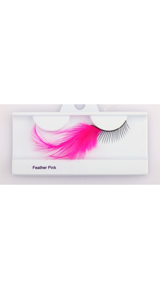 Pink Feather Eyelash, Feather Eyelashes, Costume Eyelashes