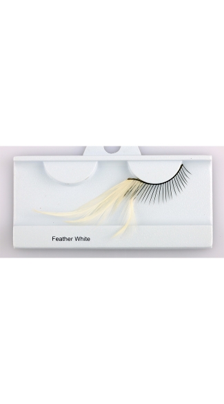 White Feather Eyelash, Feather Eyelashes, Costume Eyelashes