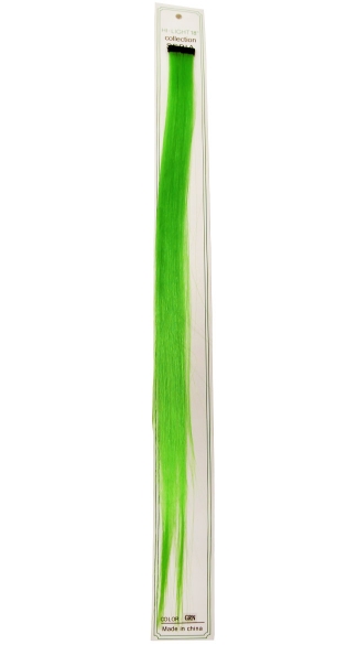 Green 18 inch Hair Clip, Clip In Highlight, Clip On Hairpieces
