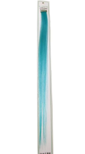Light Blue 18 inch Hair Clip, Clip On Hair, Blue Highlight