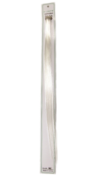 White 18 inch Hair Clip, Hair Clip in, Colored Hair Clips