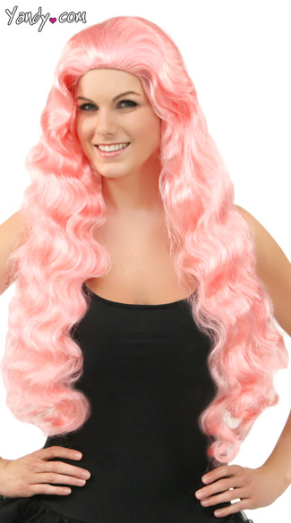 Wavy Pale Pink Wig