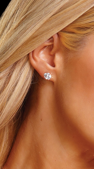Large Rhinestone Studs, Fake Diamond Earrings, Diamond Ear Rings
