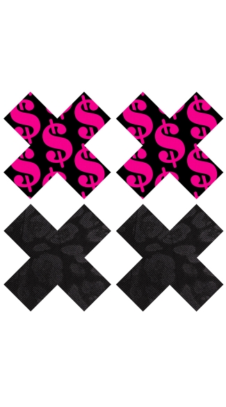 Money Maker X Pasties, Nipple Pasties, Dollar Sign Nipple Pasties