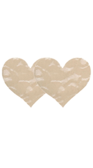 Nude Lace Heart Pasties, Beige Lace Heart Pasties, Nude Heart Pasties