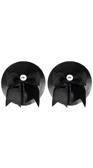 Round Black Bow Pasties, Black Bow Pasties, Round Pasties