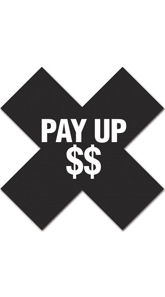 \"Pay Up\" Cross Pasties Pack, Black and Pink Pasties, Cross Pasties