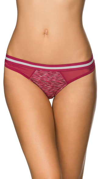 Sugar and Stripe Pink Thong, Pink Mesh Thong, Striped Pink Thong