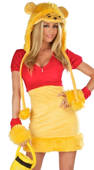 Golden Bear Costume Dress Sexy Bear Costume Teddy Bear Costume Adult