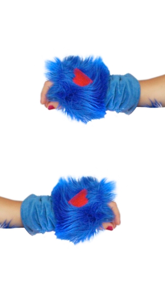 Royal Blue Rave Bear Gloves