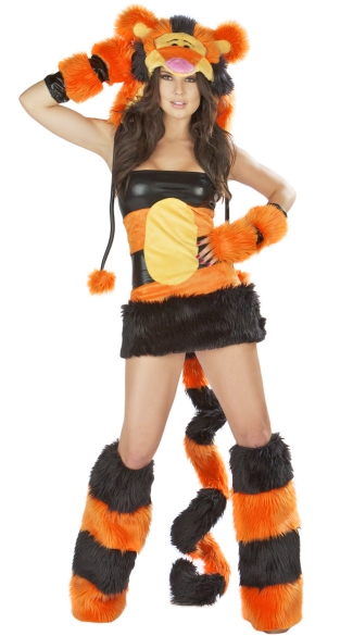 Tiger Costume Dress Sexy Tiger Costume Adult Tiger Costumes 6372