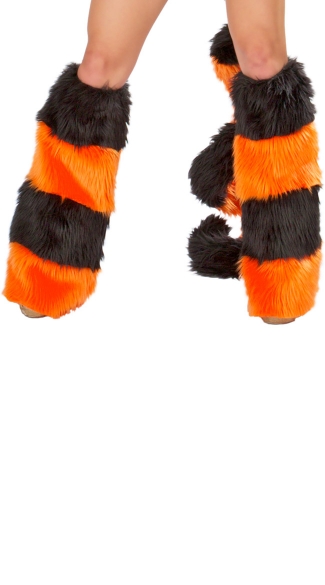 Tiger Costume Legwarmers, Costumes with Leg Warmers, Furry Leg Warmers