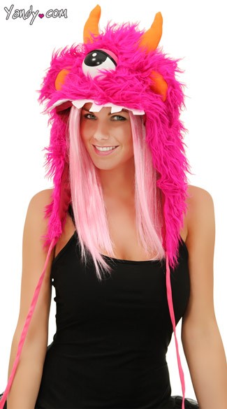 Exclusive One Eyed Pinkie Monster Hood, One Eyed Monster Hood, Pink Monster Hood