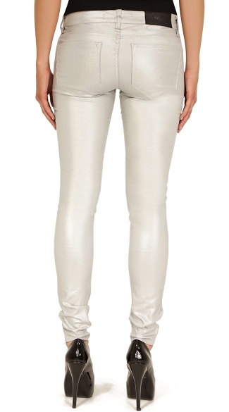 silver shimmer pants