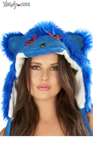 Royal Blue Rave Bear Hood