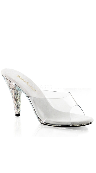 Rhinestone Bottom Clear 4\" Heel, Sexy Rhinestone Bottom Shoe