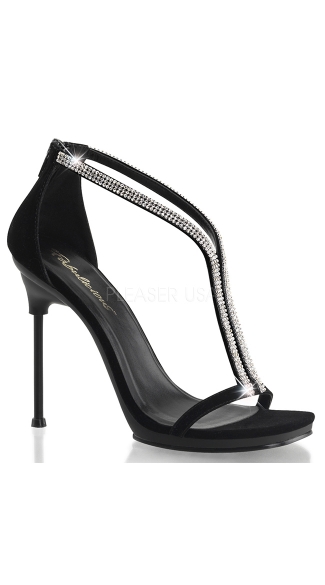 4 1/2\" Heel T-Strap Sandal, Sexy Platform T-Strap Sandal