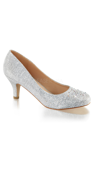 2 1/2\" Rhinestone Kitten Heel, Kitten Heel Pumps, Rhinestone Heels