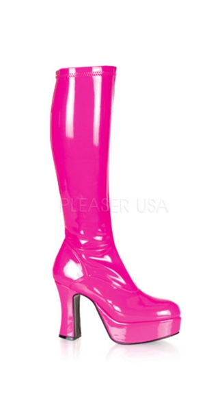 Exotica Stretch Platform Boot with 4\" Heel, Stretch Platform Boot