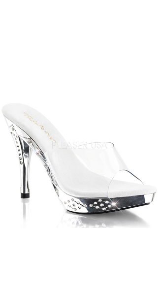 4 1/4\" Rhinestone Embellished Platform Heel, Sexy Platform Heel