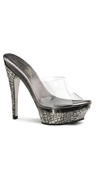 5 1/2\" Rhinestone Embellished Stiletto Platform, Sexy Rhinestone Stiletto Heel