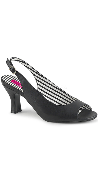 3\" Slingback Peep Toe Pump, Classic Open Toe Pump - Yandy.com