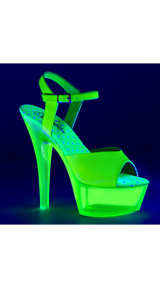 Neon UV Reactive Platform, Blacklight Platforms, Blacklight High Heels - Yandy.com