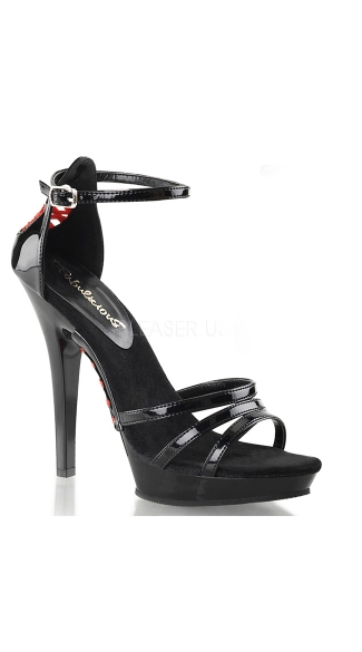 5\" Heel Corset Back Style Ankle Strap Sandal, Sexy Corset Back Sandal