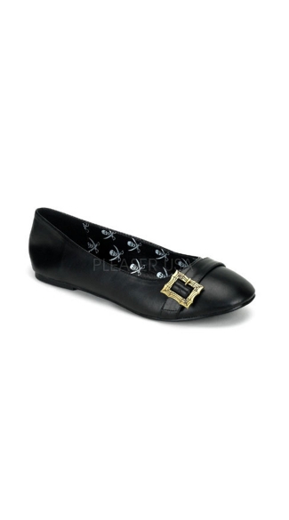 Pirate Style Flat Shoe with Buckles, Sexy Pirate Flat Costume Shoe