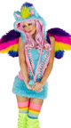 Deluxe Rainbow Pony Corset and Skirt, Pony Costume Top and Skirt