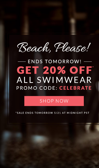 20% OFF all swimwear- Shop Now